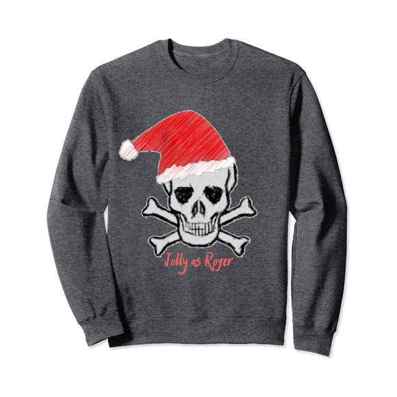 The White Rabbit Tops - NEW "Jolly as Roger" Unisex Ugly Christmas Top